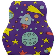 Card-with-lovely-planets Car Seat Velour Cushion  by Salman4z