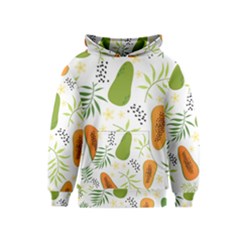 Seamless-tropical-pattern-with-papaya Kids  Pullover Hoodie by Salman4z