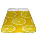 Lemon-fruits-slice-seamless-pattern Fitted Sheet (California King Size) View1