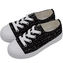 Math-equations-formulas-pattern Kids  Low Top Canvas Sneakers by Salman4z