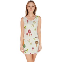 Forest-seamless-pattern-with-cute-owls Bodycon Dress by Salman4z