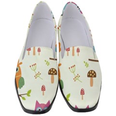 Forest-seamless-pattern-with-cute-owls Women s Classic Loafer Heels by Salman4z