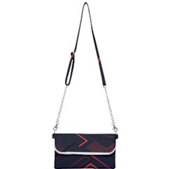 Gradient-geometric-shapes-dark-background-design Mini Crossbody Handbag by Salman4z