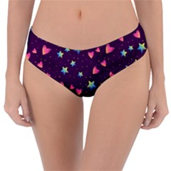 Colorful-stars-hearts-seamless-vector-pattern Reversible Classic Bikini Bottoms by Salman4z