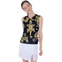 Mexican-culture-golden-tribal-icons Women s Sleeveless Sports Top View1