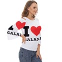 I love galaxy  Cut Out Wide Sleeve Top View3