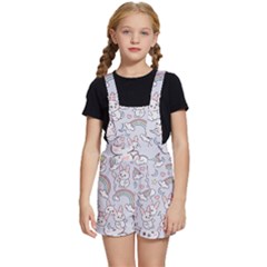 Seamless-pattern-with-cute-rabbit-character Kids  Short Overalls by Salman4z