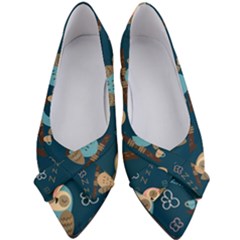 Seamless-pattern-owls-dreaming Women s Bow Heels by Salman4z