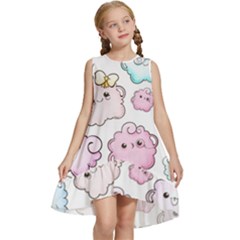 Cute-doodle-cartoon-seamless-pattern Kids  Frill Swing Dress by Salman4z