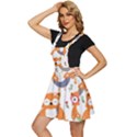 Cute-colorful-owl-cartoon-seamless-pattern Apron Dress View2