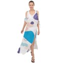 Hand-drawn-abstract-organic-shapes-background Maxi Chiffon Cover Up Dress View1