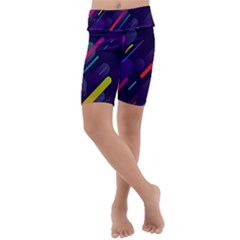 Colorful-abstract-background Kids  Lightweight Velour Cropped Yoga Leggings by Salman4z