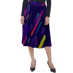 Colorful-abstract-background Classic Velour Midi Skirt  by Salman4z