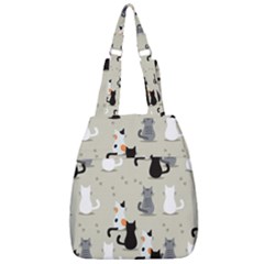 Cute-cat-seamless-pattern Center Zip Backpack by Salman4z