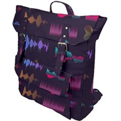 Colorful-sound-wave-set Buckle Up Backpack by Salman4z