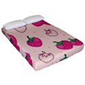 Seamless-strawberry-fruit-pattern-background Fitted Sheet (Queen Size) View2