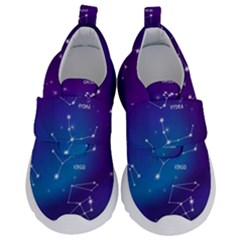 Realistic-night-sky-poster-with-constellations Kids  Velcro No Lace Shoes by Salman4z