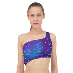 Realistic-night-sky-poster-with-constellations Spliced Up Bikini Top  by Salman4z