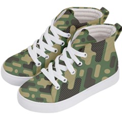 Camouflage-pattern-background Kids  Hi-top Skate Sneakers by Salman4z