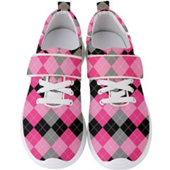 Seamless-argyle-pattern Men s Velcro Strap Shoes by Salman4z