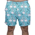 Elegant Swan Pattern Design Men s Shorts View1