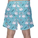 Elegant Swan Pattern Design Men s Shorts View2