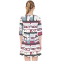 Music Symbols Rock Music Seamless Pattern Quarter Sleeve Pocket Dress View2