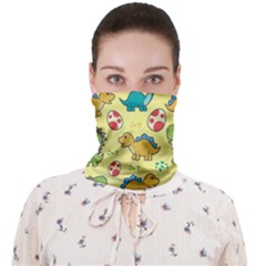 Seamless Pattern With Cute Dinosaurs Character Face Covering Bandana (adult) by pakminggu