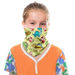 Seamless Pattern With Cute Dinosaurs Character Face Covering Bandana (kids) by pakminggu