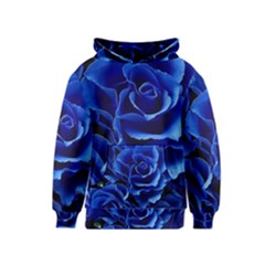 Blue Roses Flowers Plant Romance Blossom Bloom Nature Flora Petals Kids  Pullover Hoodie by pakminggu