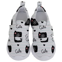 Cute Cameras Doodles Hand Drawn Kids  Velcro No Lace Shoes by pakminggu