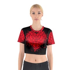 Heart Brain Mind Psychology Doubt Cotton Crop Top by pakminggu