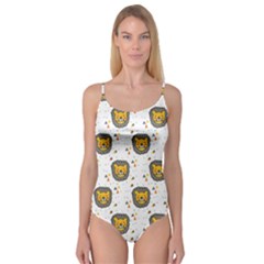 Lion Heads Pattern Design Doodle Camisole Leotard  by pakminggu