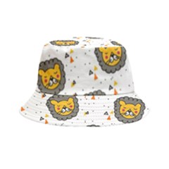 Lion Heads Pattern Design Doodle Bucket Hat by pakminggu