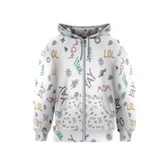 Doodle Pattern Kids  Zipper Hoodie by pakminggu