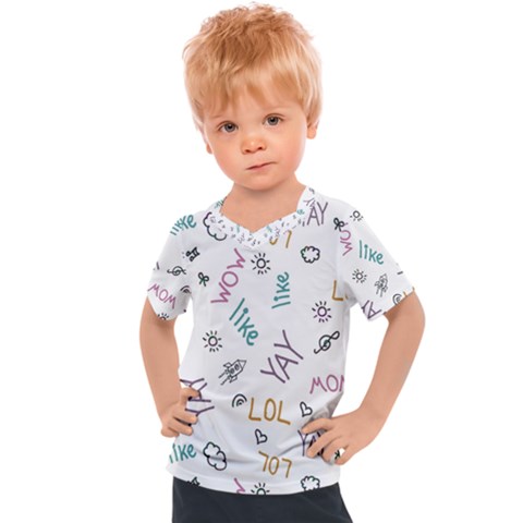 Doodle Pattern Kids  Sports Tee by pakminggu