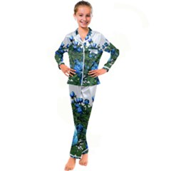 Flowers Roses Rose Nature Bouquet Kids  Satin Long Sleeve Pajamas Set by pakminggu