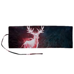 Deer Animal Moon Planet Space Fantasy Roll Up Canvas Pencil Holder (m) by pakminggu