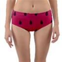 Watermelon Fruit Summer Red Fresh Food Healthy Reversible Mid-Waist Bikini Bottoms View1