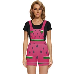 Watermelon Fruit Summer Red Fresh Food Healthy Short Overalls by pakminggu