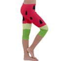 Watermelon Fruit Food Healthy Vitamins Nutrition Kids  Lightweight Velour Capri Leggings  View3