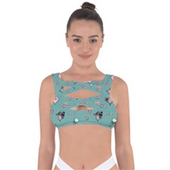 Raccoon Texture Seamless Scrapbooking Hearts Bandaged Up Bikini Top by pakminggu