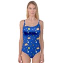 Cat Animals Sleep Stars Seamless Background Camisole Leotard  View1