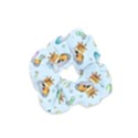 Pattern Giraffe Animal Seamless Scrapbooking Blue Velvet Scrunchie View1