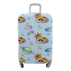 Pattern Giraffe Animal Seamless Scrapbooking Blue Luggage Cover (small) by pakminggu