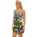 Watermelon Tree Abstraction On Watermelon Abundance Satin Pajama Short Set View2