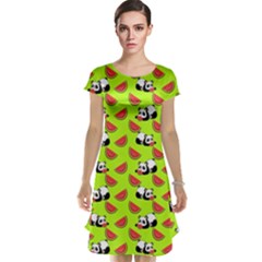 Watermelon Panda Background Wallpaper Cap Sleeve Nightdress by pakminggu