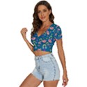Texture Seamless Sample Digital Scrapbooking V-Neck Crop Top View2
