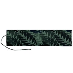 Background Pattern Leaves Texture Design Wallpaper Roll Up Canvas Pencil Holder (l) by pakminggu