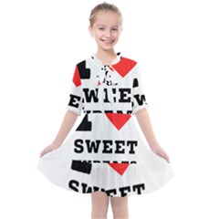 I Love Sweet Threats  Kids  All Frills Chiffon Dress by ilovewhateva